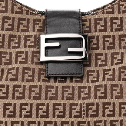 Fendi Zucchino Small Hobo Mogano Panna Testa 7 of 19