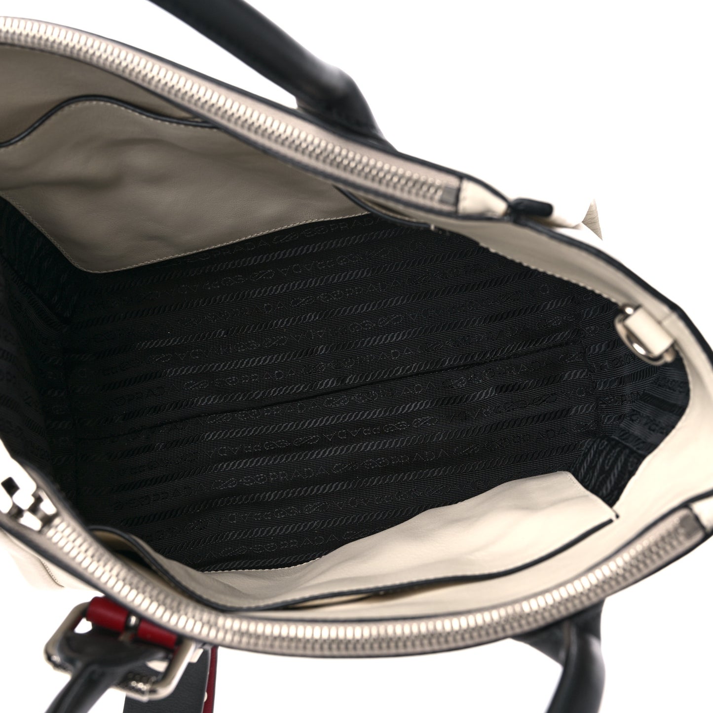 Calfskin Studded Concept Top Handle Bag White