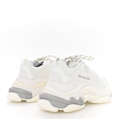 Balenciaga Fabric Mesh Bi-Color Womens Triple S Sneakers 40 White Metal Grey 5 of 7