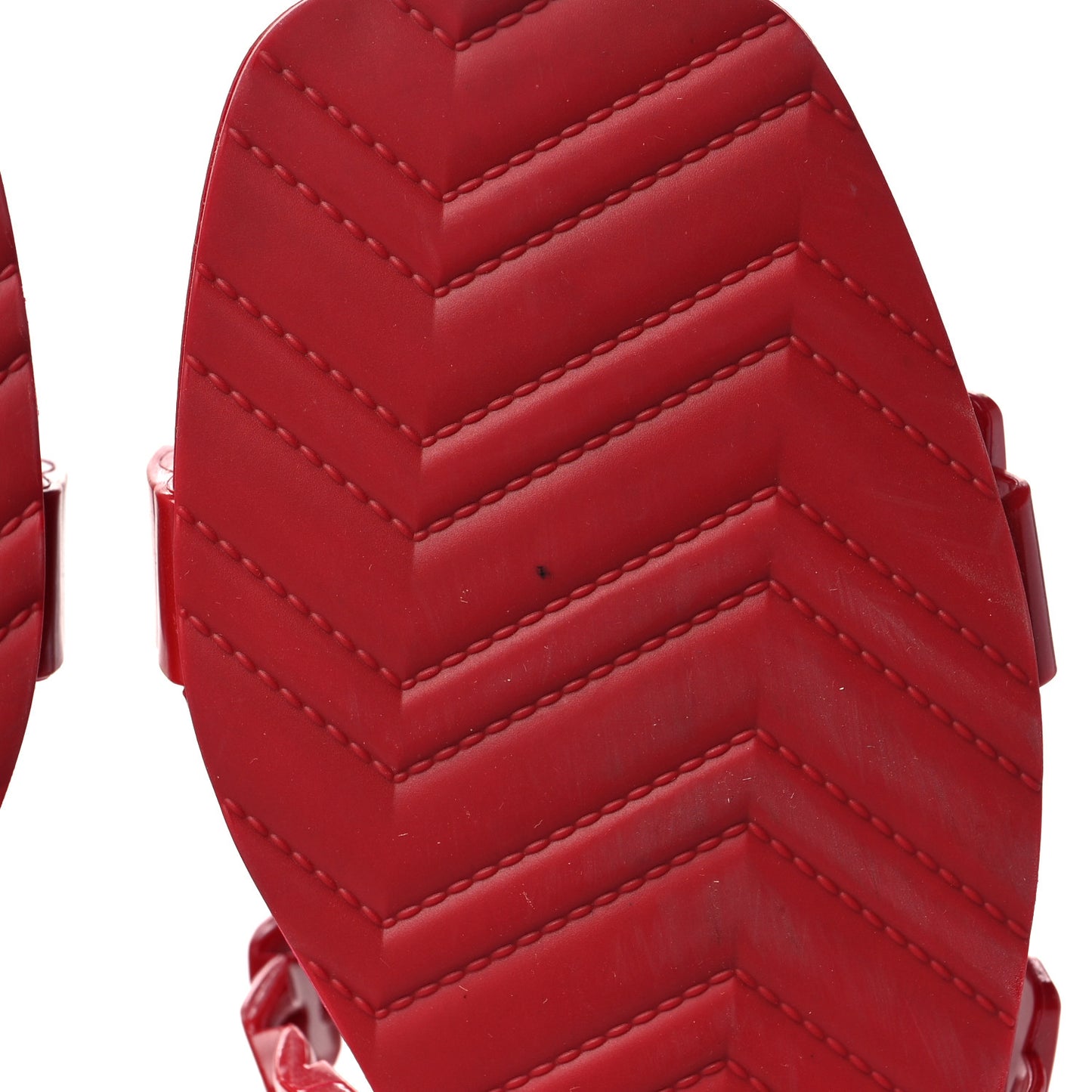 Rubber Womens Slide Sandals 36 Hibiscus Red
