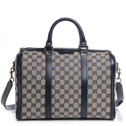 Gucci GG Monogram Saks Fifth Avenue Exclusive Medium Vintage Web Medium Joy Boston Navy 1 of 11
