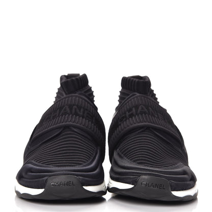 Chanel Stretch Fabric CC Sneakers 40 Black 2 of 8