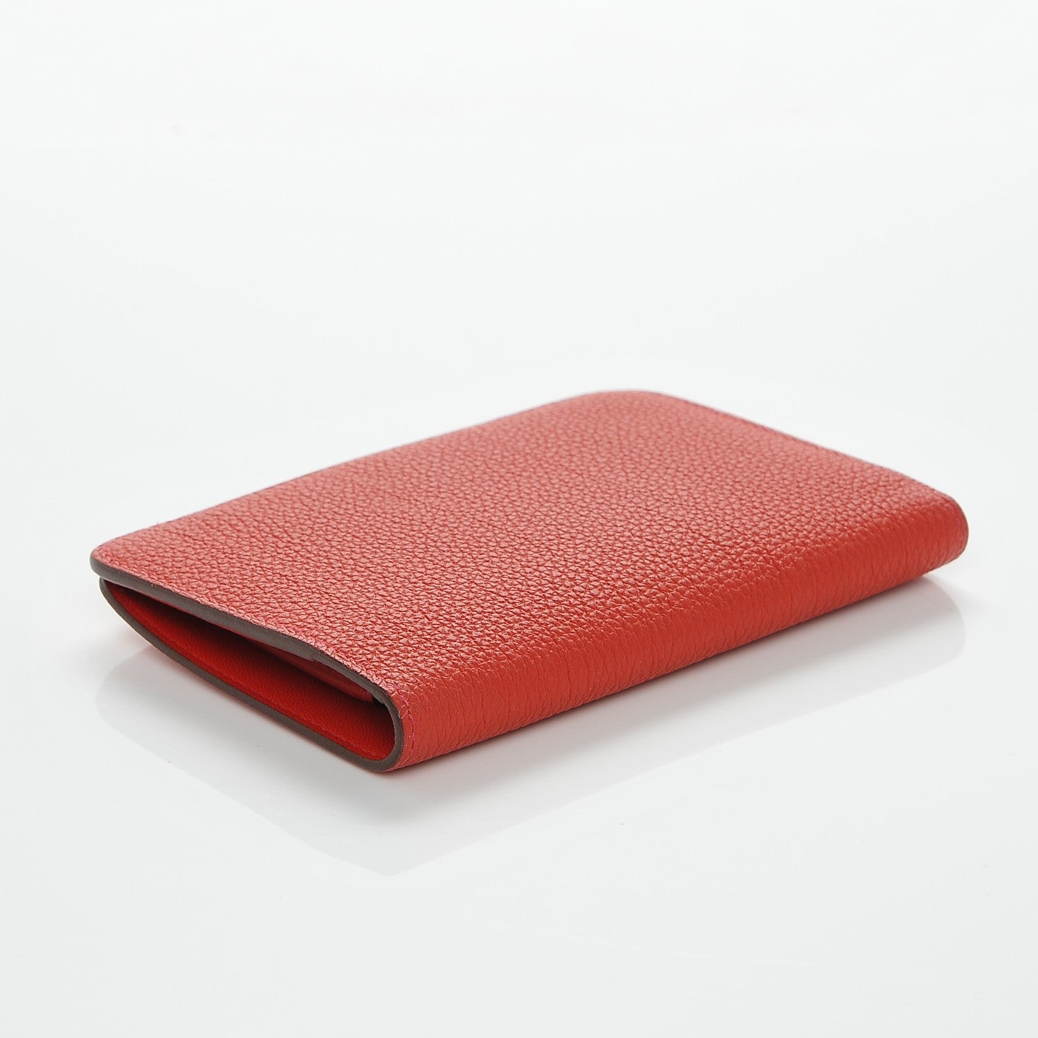Hermes Togo Dogon Compact Shadow Wallet Rouge Pivoine 4 of 8