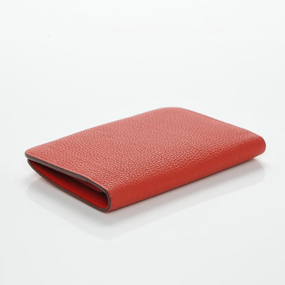 Hermes Togo Dogon Compact Shadow Wallet Rouge Pivoine 4 of 8