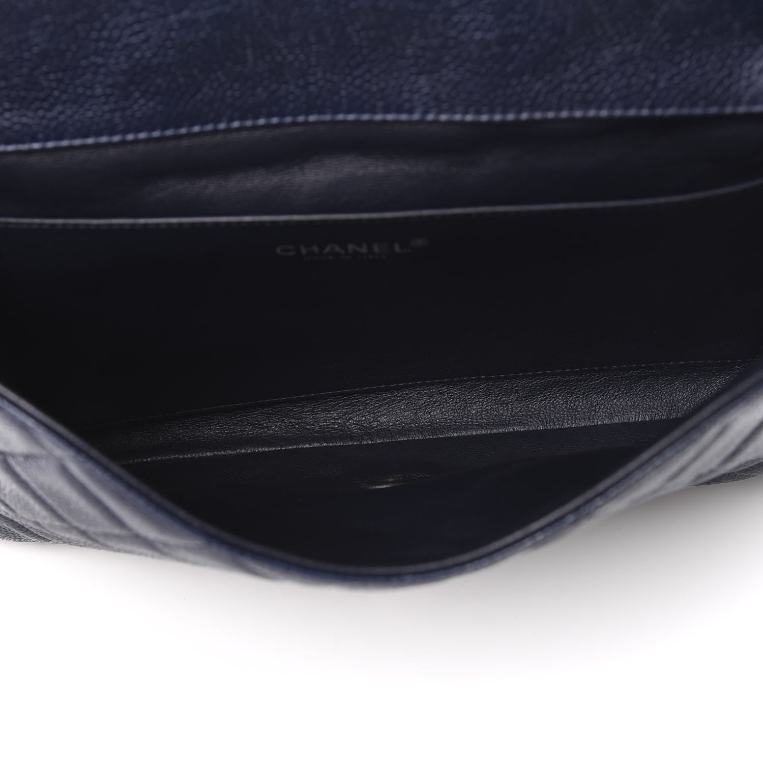 Chanel Caviar Quilted Clutch With Chain Flap Blue 5 of 11