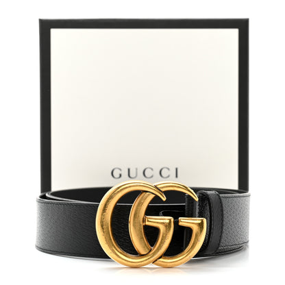 Gucci Textured Dollar Calfskin Double G 40mm Belt 85 34 Black 7 of 7
