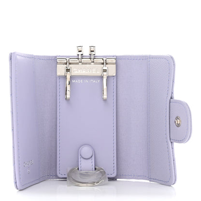 Chanel Caviar Quilted Classic 4 Key Holder Wallet Light Purple 5 of 8