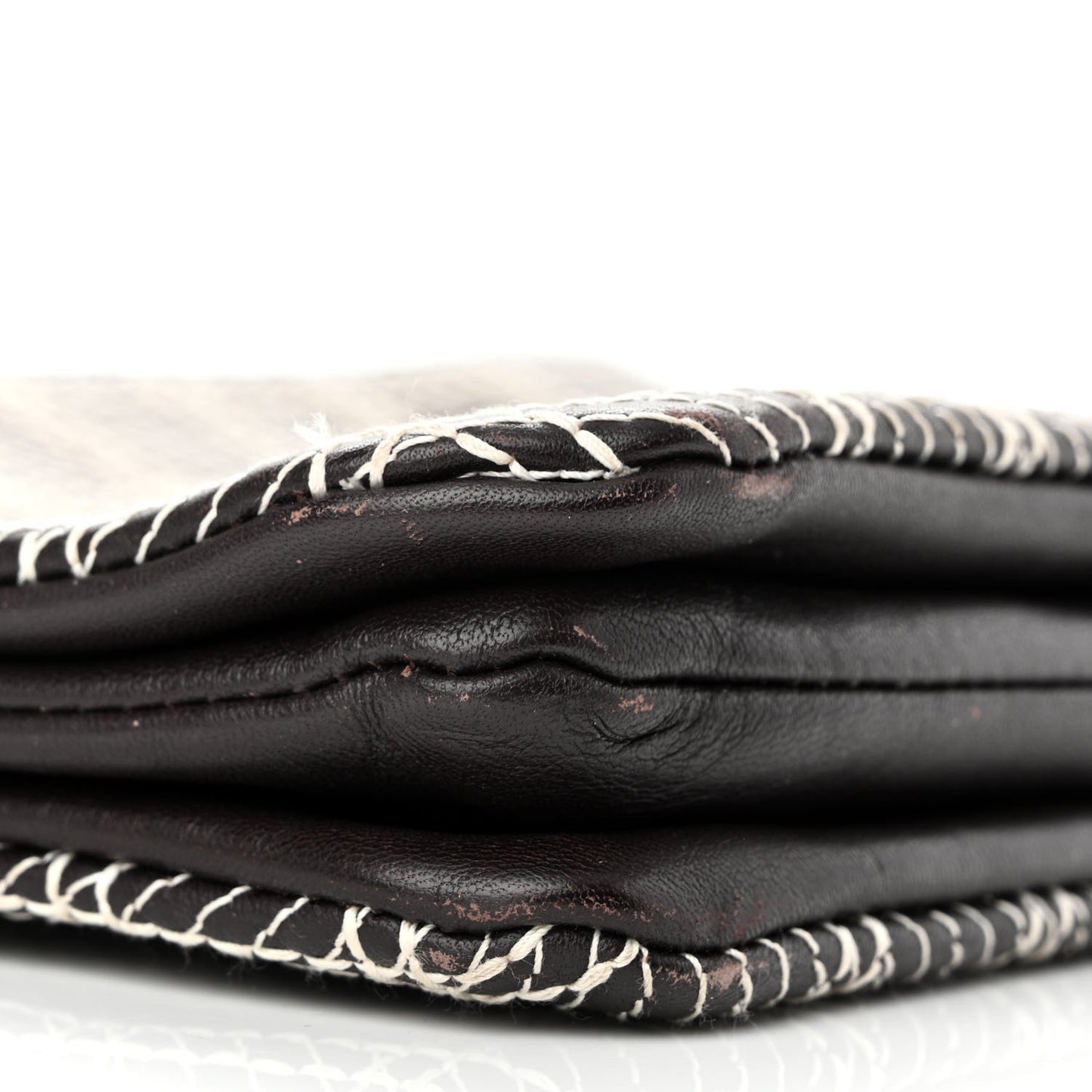 Lambskin Small Trio Crossbody Bag White Brown