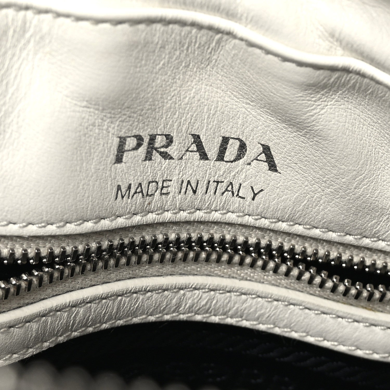 Prada Soft Calfskin Diagramme Crossbody Bag White 6 of 8