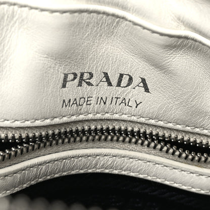 Prada Soft Calfskin Diagramme Crossbody Bag White 6 of 8