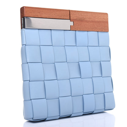 Bottega Veneta Nappa Intrecciato The Snap Clutch Ice Blue 4 of 15