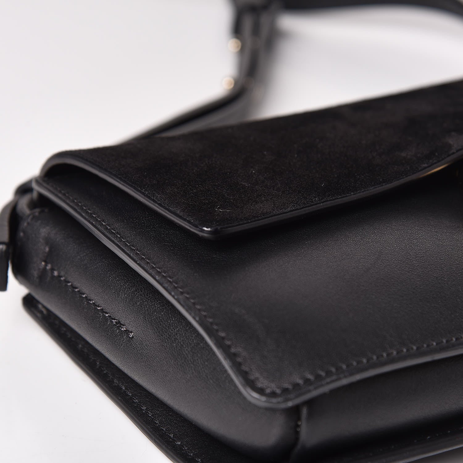 Chloe Suede Calfskin Small Faye Shoulder Bag Black 8 of 11