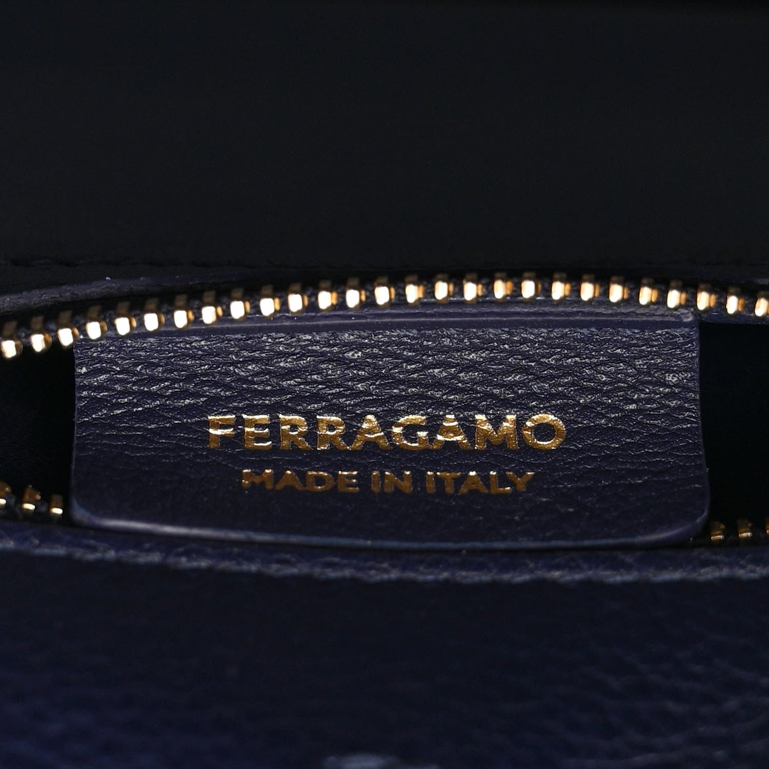 Salvatore Ferragamo Calfskin Small Hug Bag Midnight 6 of 9