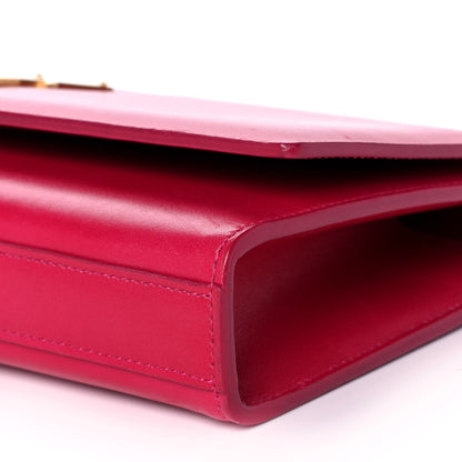 Saint Laurent Calfskin Classic Monogram Cassandre Clutch Fuchsia 10 of 12