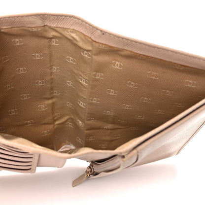 Chanel Grained Calfskin CC Button Yen Wallet Beige 25 of 27
