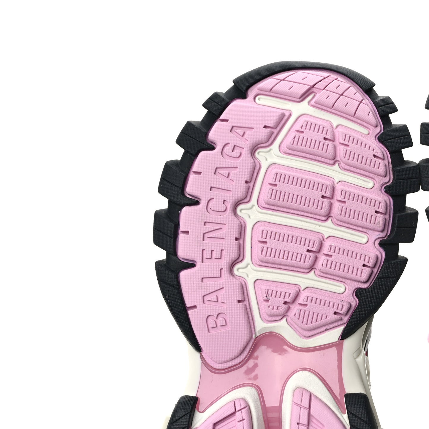 Rubber Mesh Tri-Color Womens Track.2 Open Sneakers 35 Pink Grey White