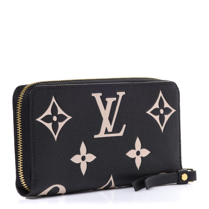 Louis Vuitton Empreinte Monogram Giant Zippy Wallet Black Beige 3 of 7