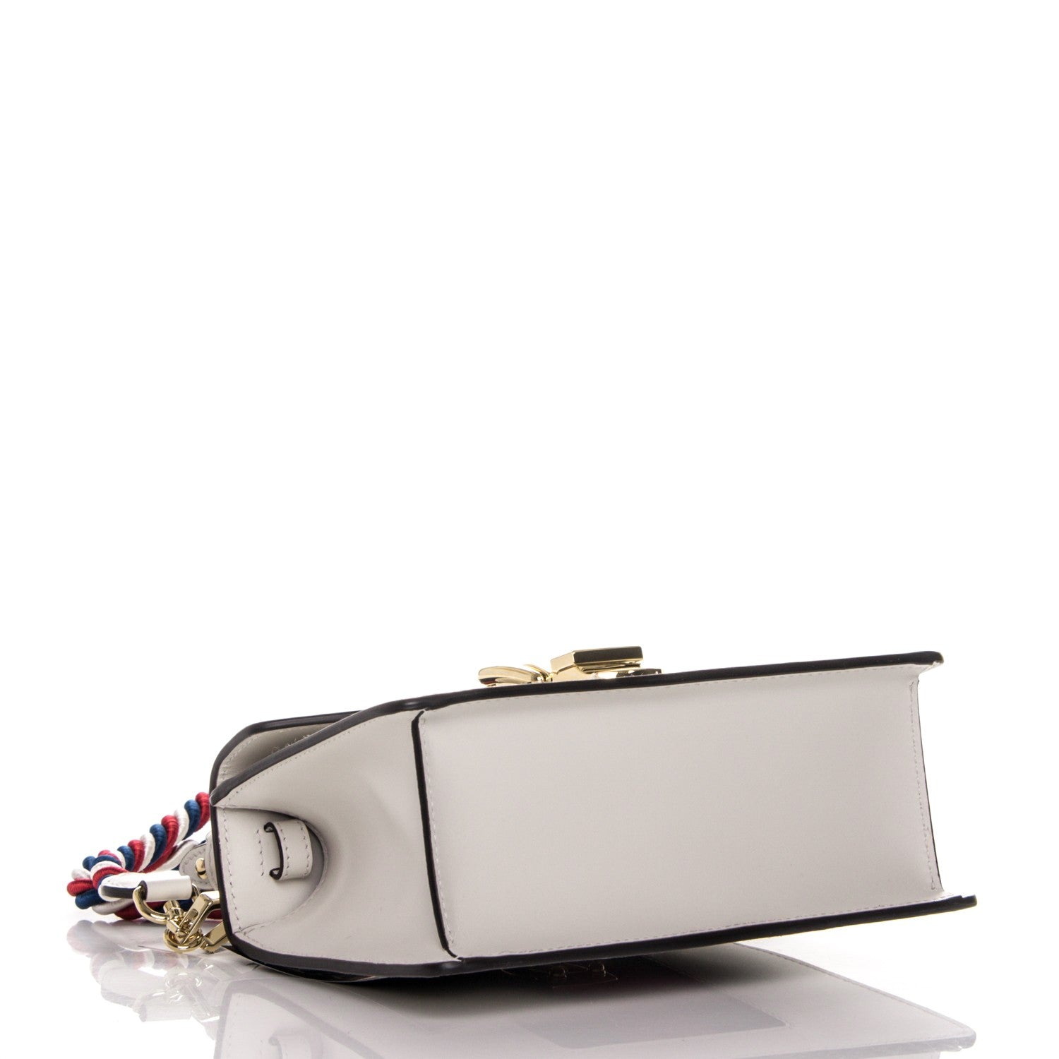 Gucci Calfskin Mini Sylvie Top Handle Bag White 4 of 7