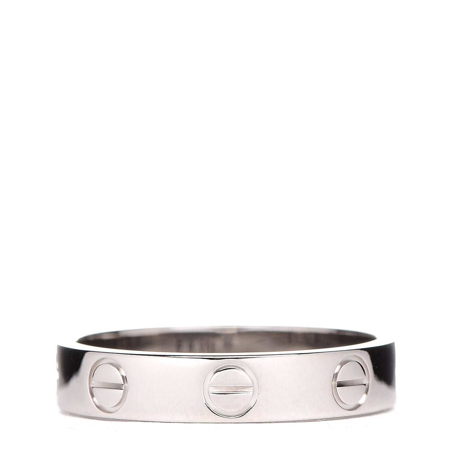 18K White Gold 3.5mm LOVE Wedding Band Ring 50 5.25