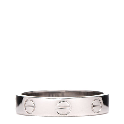 Cartier 18K White Gold 3.5mm LOVE Wedding Band Ring 50 5.25 3 of 4