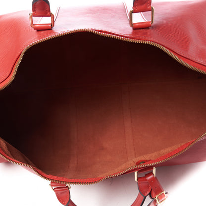 Louis Vuitton Epi Keepall 55 Castillan Red 6 of 10