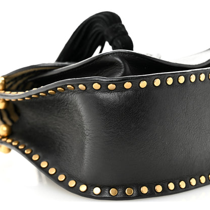 Chloe Calfskin Braided Mini Hudson Shoulder Bag Black 8 of 9