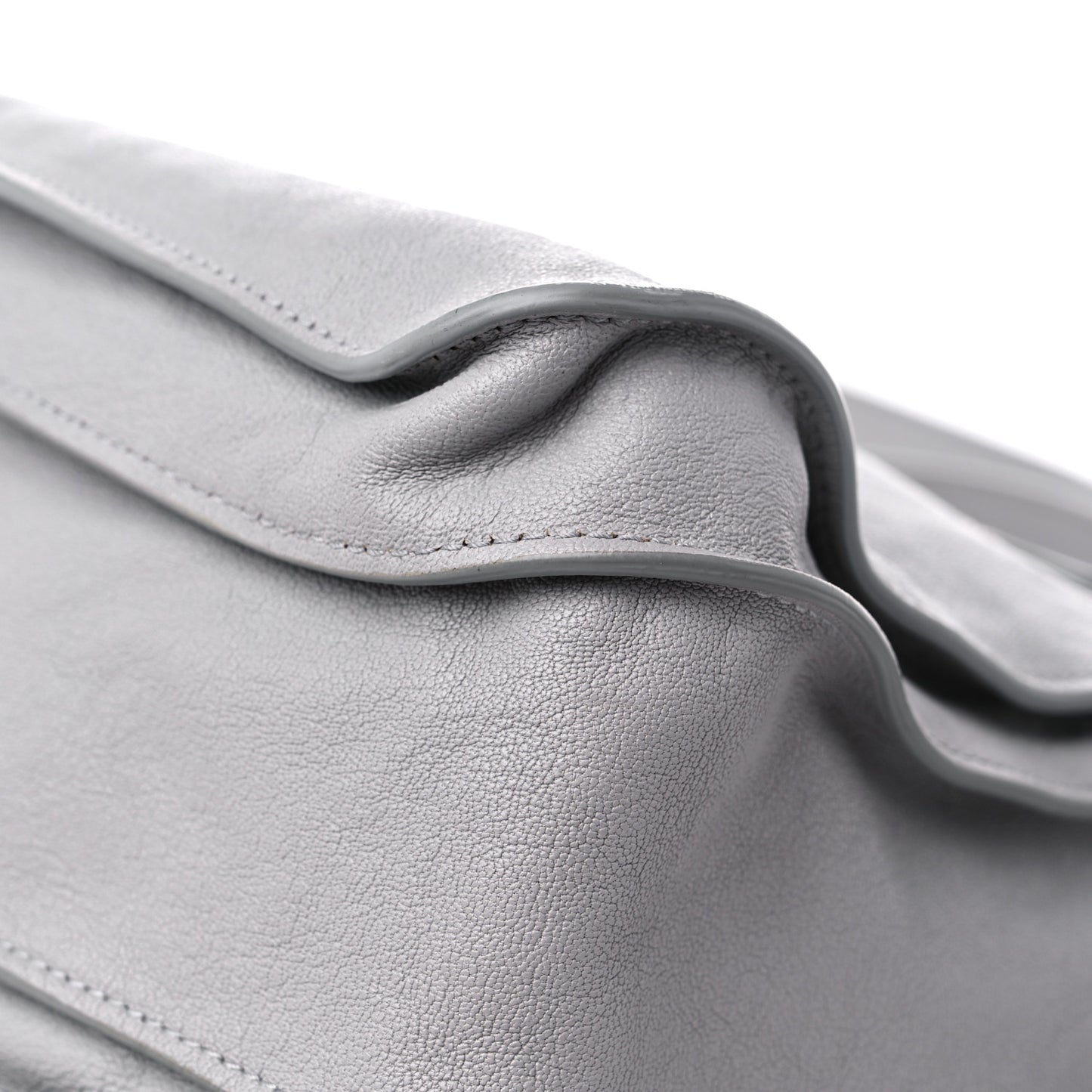 Lambskin Medium PS1 Satchel Concrete Grey
