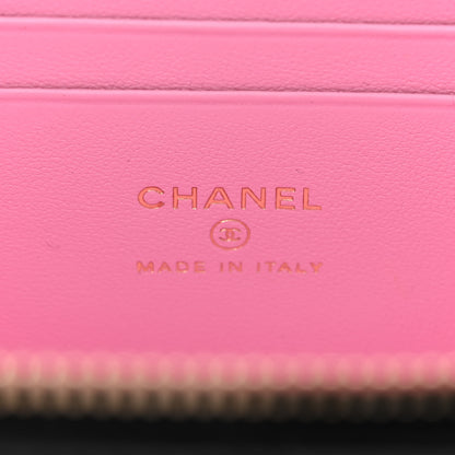Chanel Lambskin Quilted Small Top Handle Vanity Case With Chain Black Lilac 6 of 15