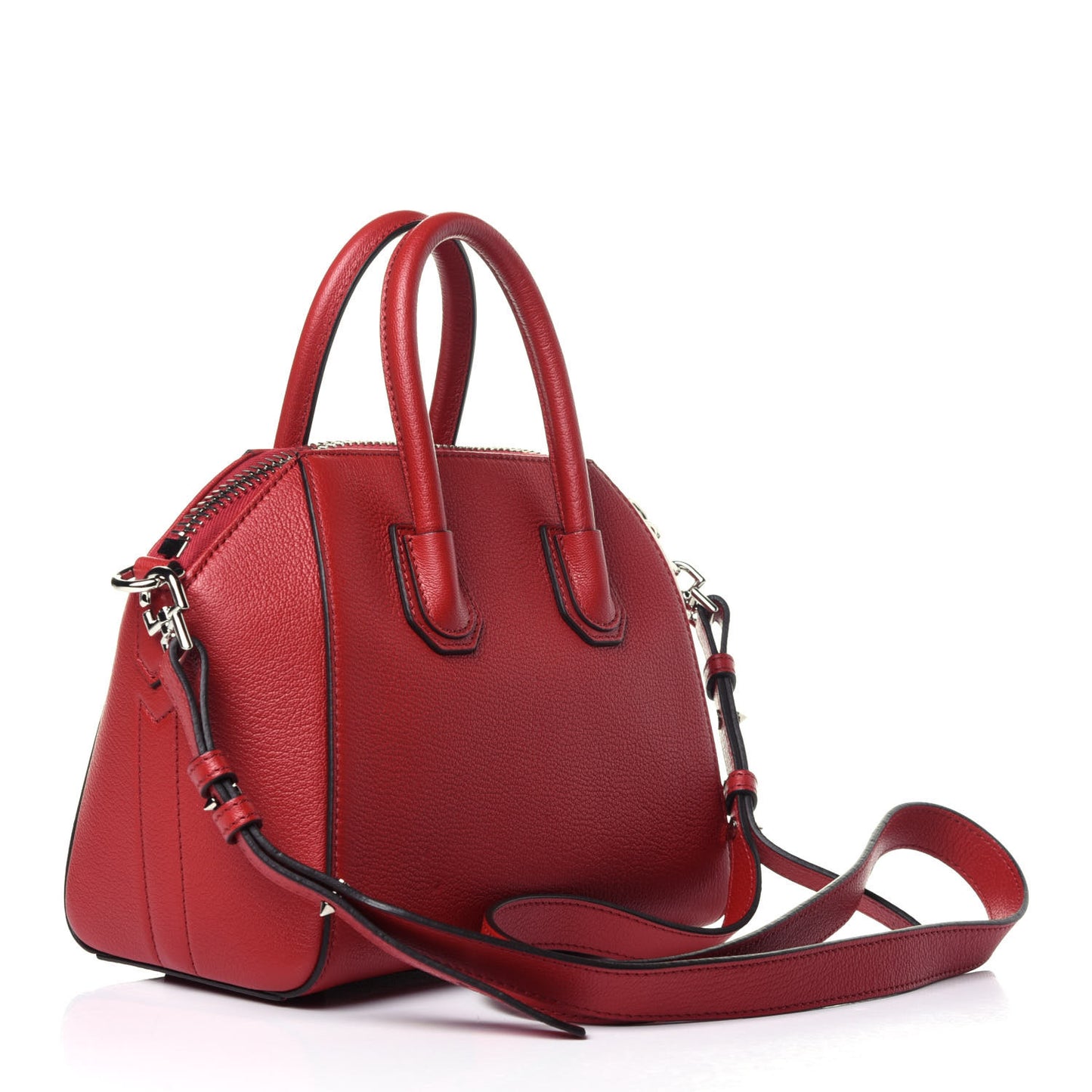 Sugar Goatskin Mini Antigona Medium Red