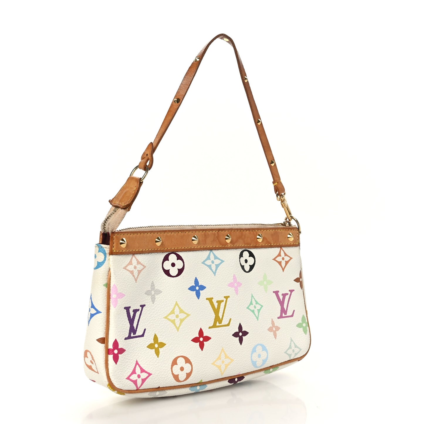 Monogram Multicolor Pochette Accessories White