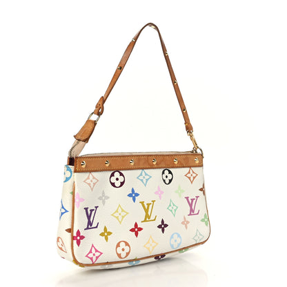 Louis Vuitton Monogram Multicolor Pochette Accessories White 3 of 9