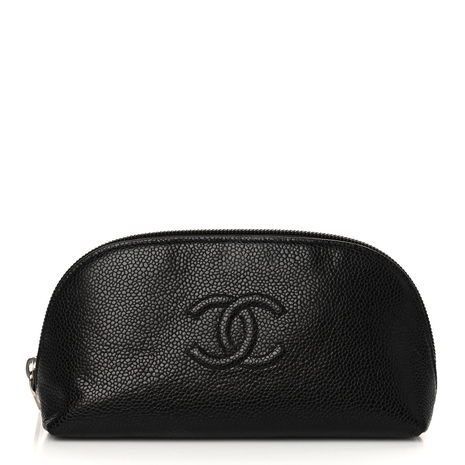 Chanel Caviar Timeless CC Cosmetic Pouch Bag Black 1 of 10
