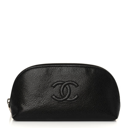 Chanel Caviar Timeless CC Cosmetic Pouch Bag Black 1 of 10