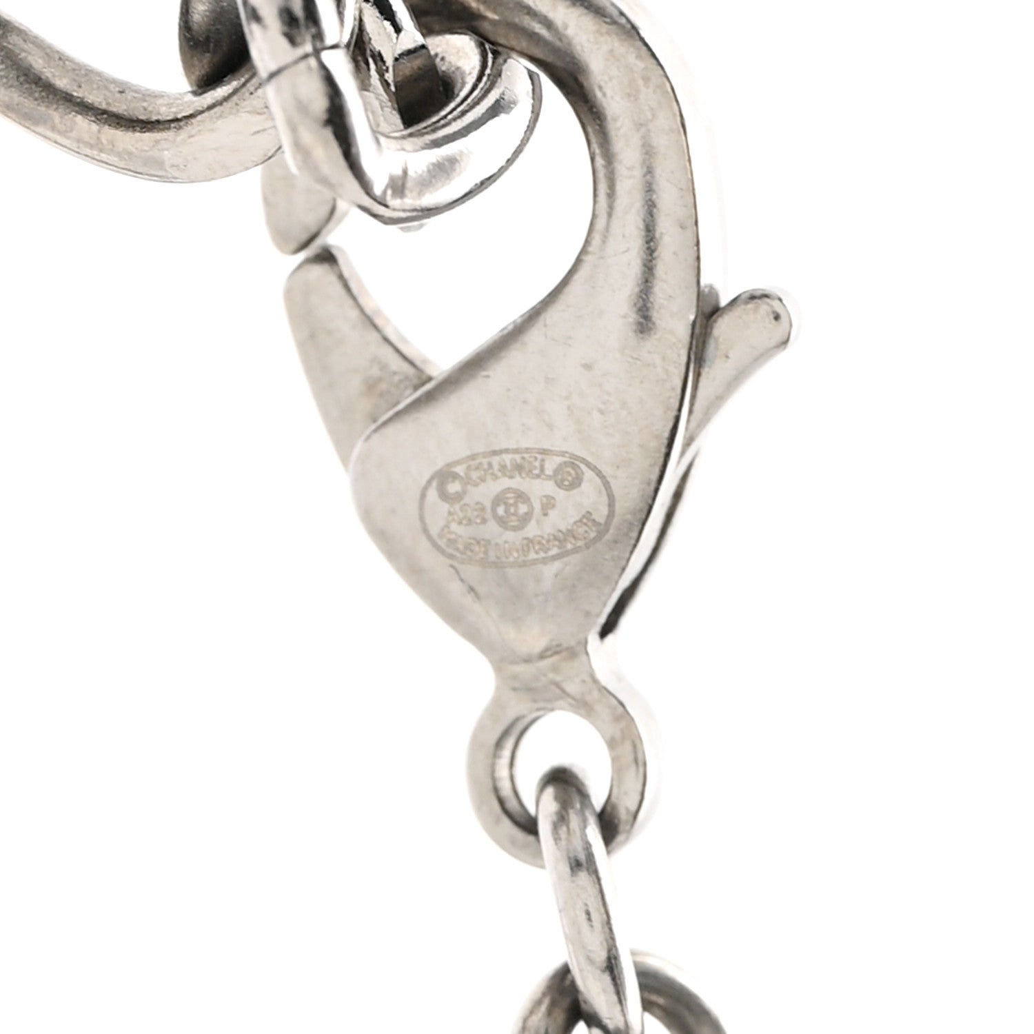 Chanel Ruthenium Crystal Chain CC Lucky Charms Choker Silver 5 of 6