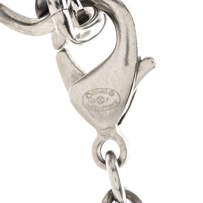 Chanel Ruthenium Crystal Chain CC Lucky Charms Choker Silver 5 of 6