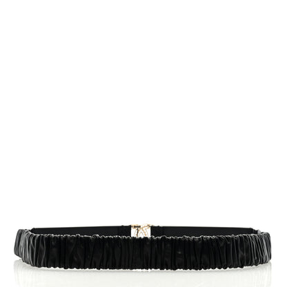 Chanel Lambskin Crystal Logo Belt 85 34 Black 2 of 3