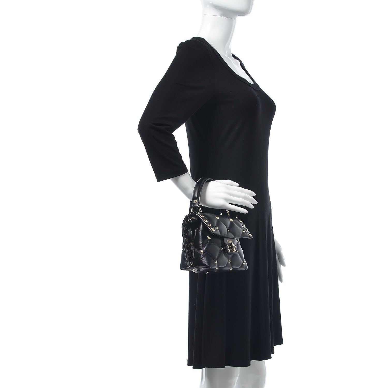 Valentino Garavani Nappa Mini Candystud Top Handle Bag Black 2 of 7