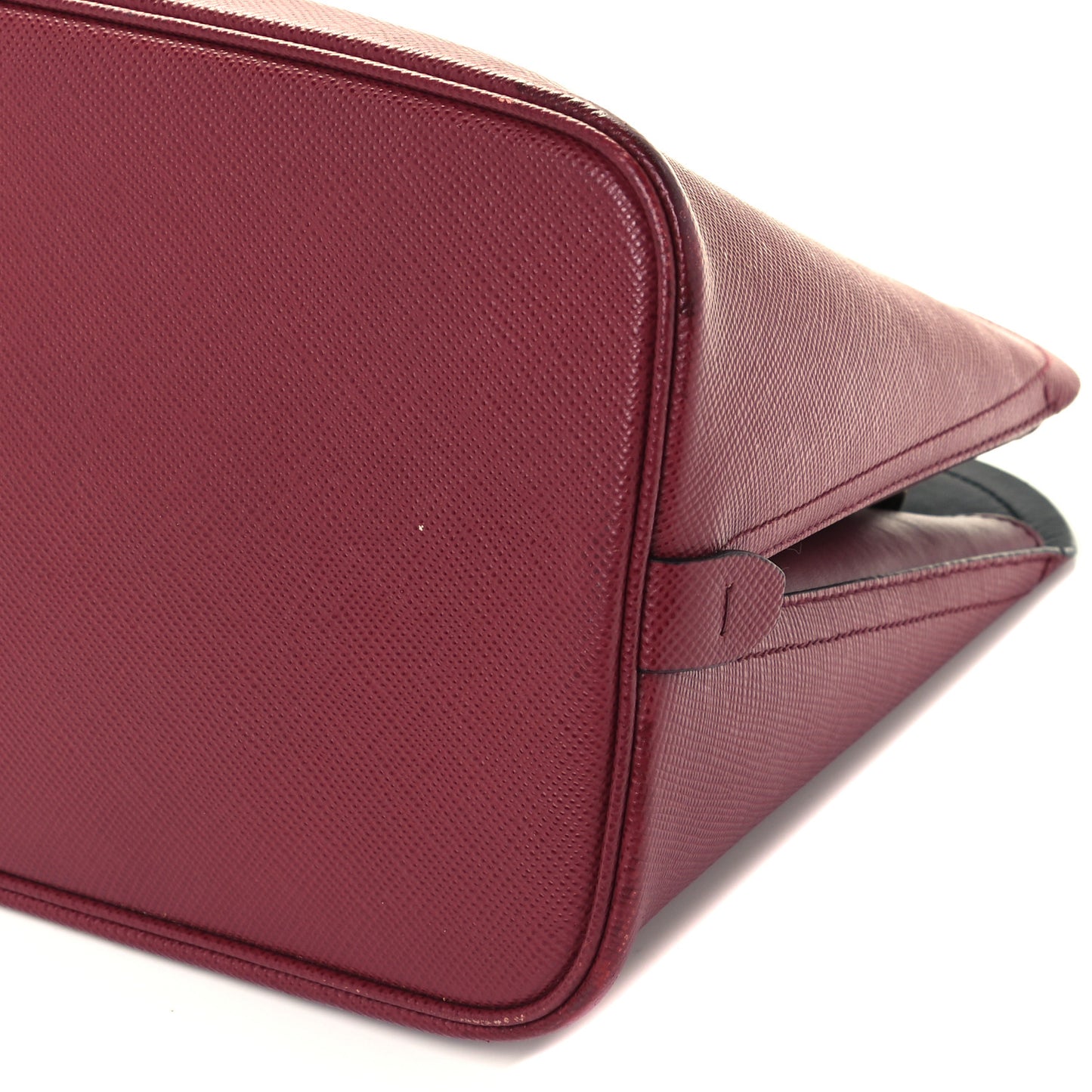 Saffiano Cuir Matinee Tote Cherry Black