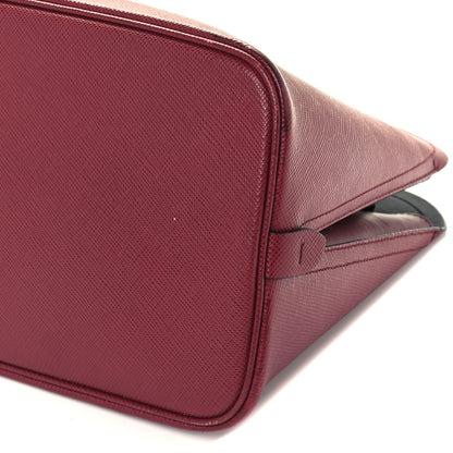 Prada Saffiano Cuir Matinee Tote Cherry Black 10 of 10