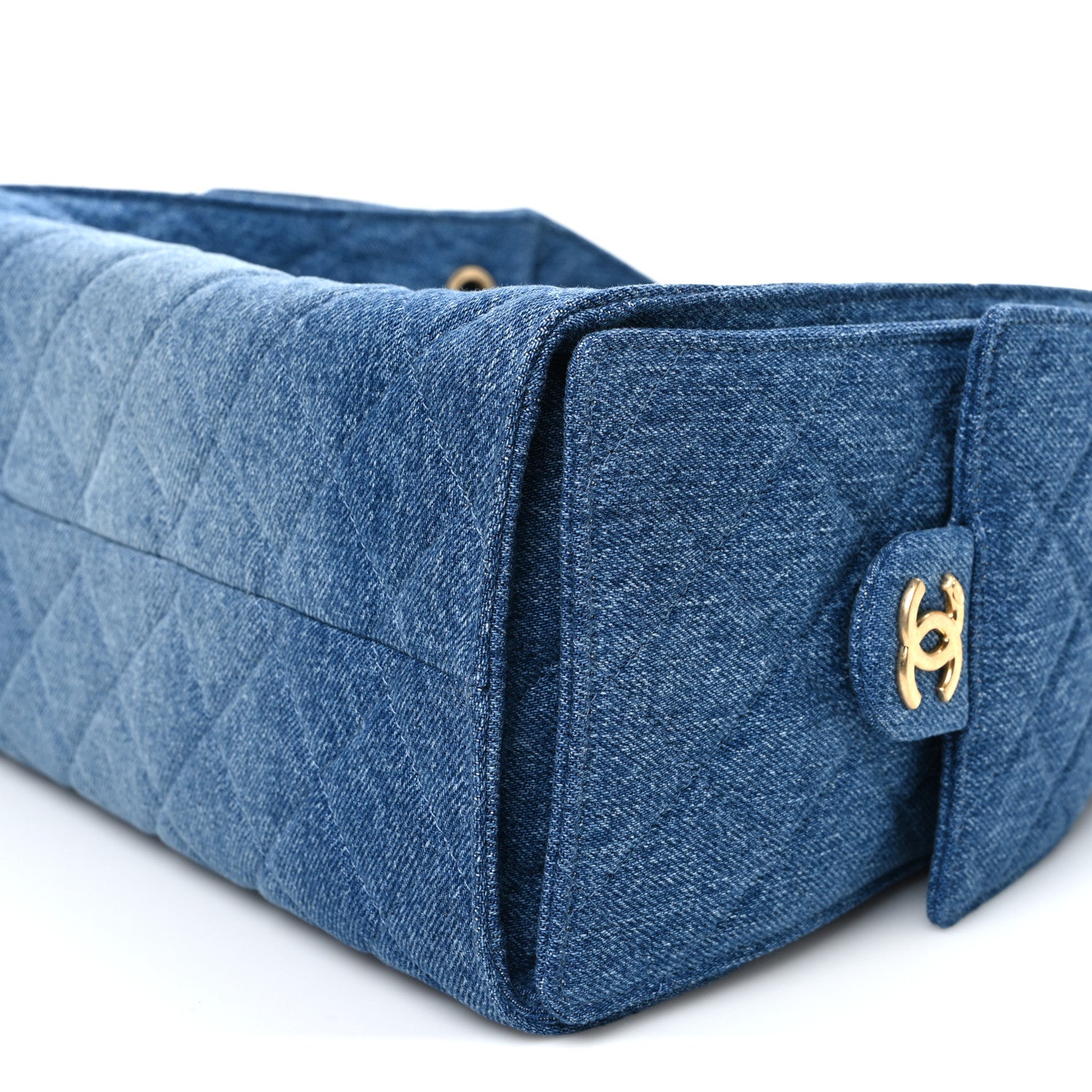 Chanel Washed Denim Quilted Small Chanel 25 Handbag Blue 10 of 11