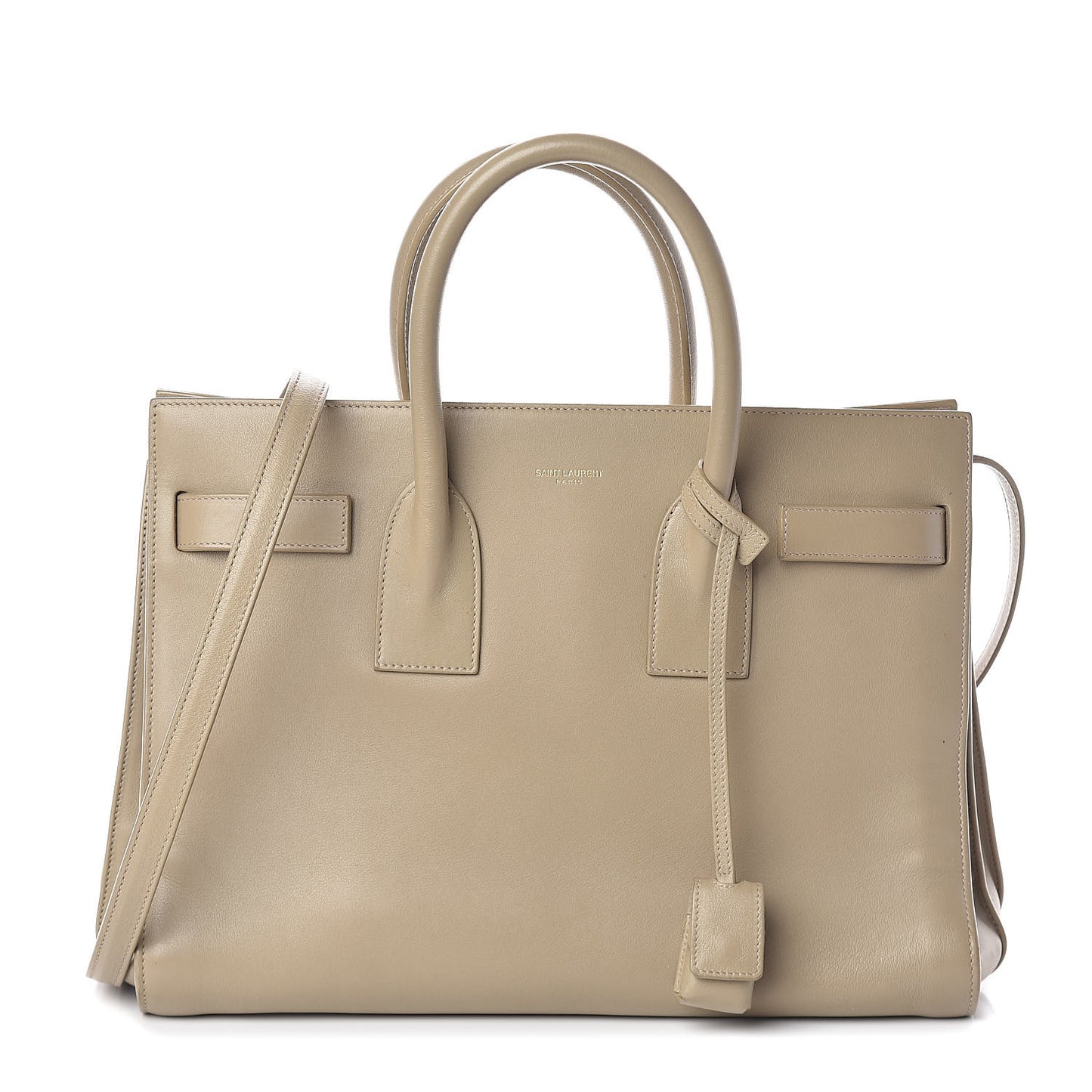Grained Calfskin Small Sac De Jour Dark Beige