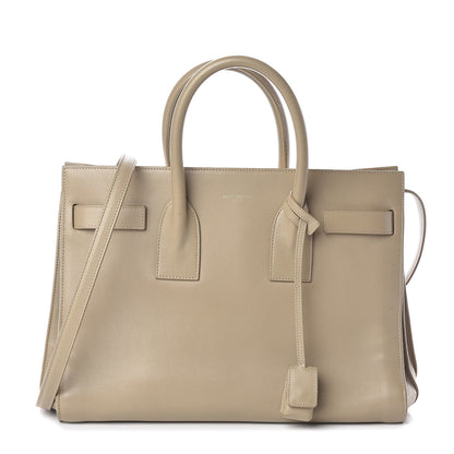 Saint Laurent Grained Calfskin Small Sac De Jour Dark Beige 1 of 11