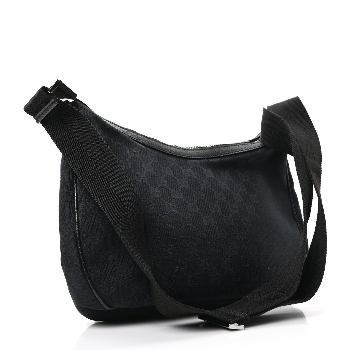 Monogram Medium Half Moon Hobo Black