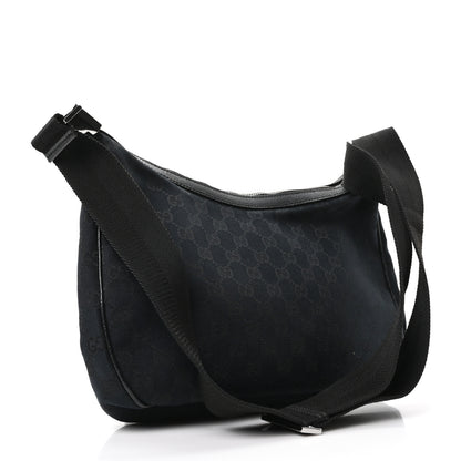 Gucci Monogram Medium Half Moon Hobo Black 3 of 10