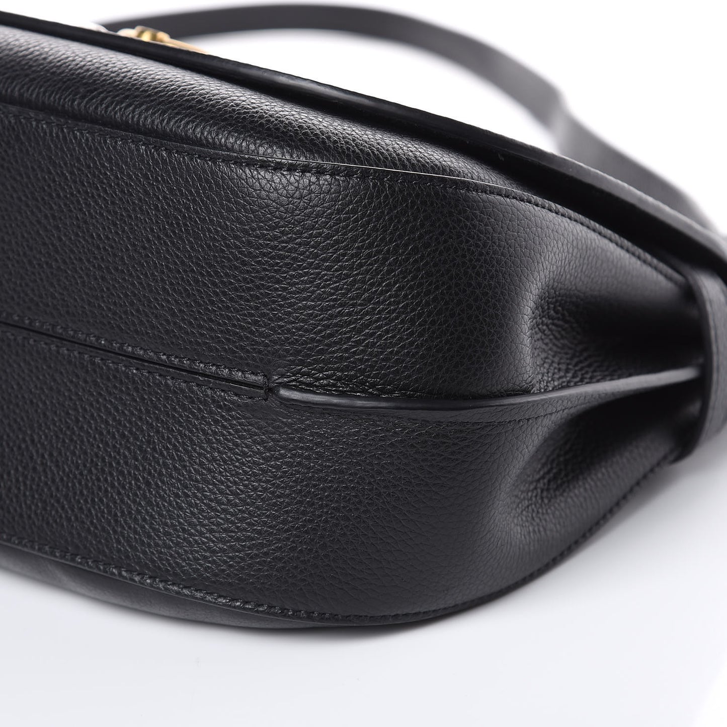 Small Classic Grain Calfskin Amberley Satchel Black