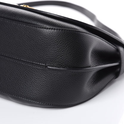 Mulberry Small Classic Grain Calfskin Amberley Satchel Black 10 of 12