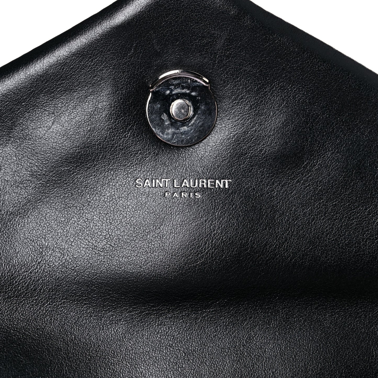 Calfskin Y Quilted Monogram Medium Loulou Chain Satchel Black