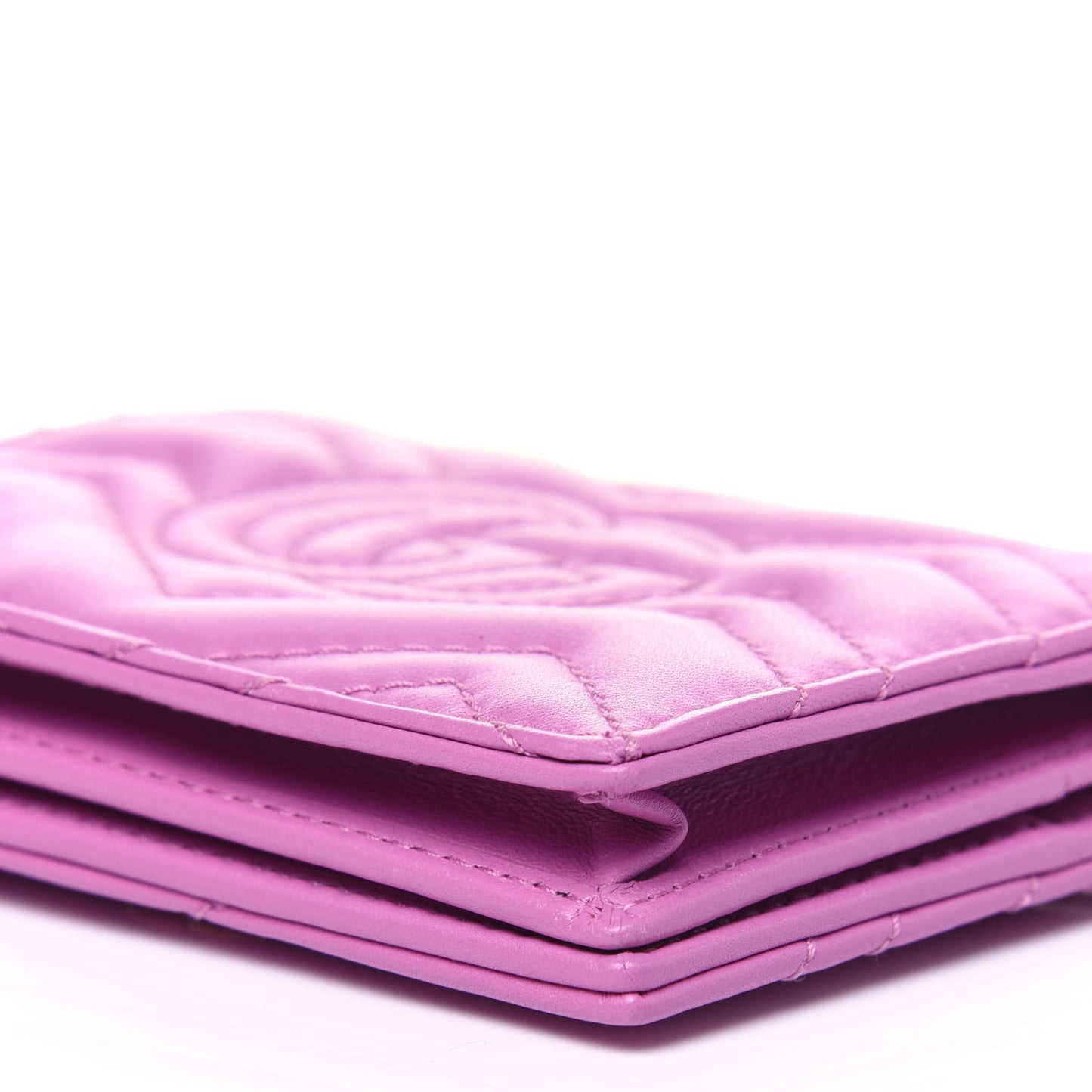 Calfskin Matelasse GG Marmont Card Case Candy Mousse