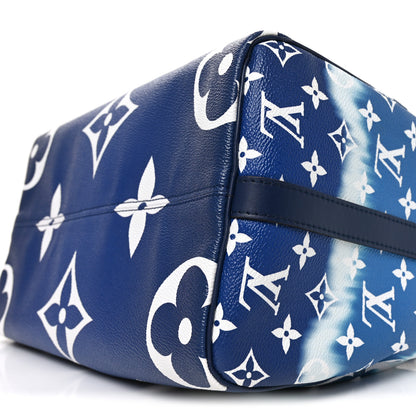 Louis Vuitton Monogram Escale Speedy Bandouliere 30 Blue 9 of 9