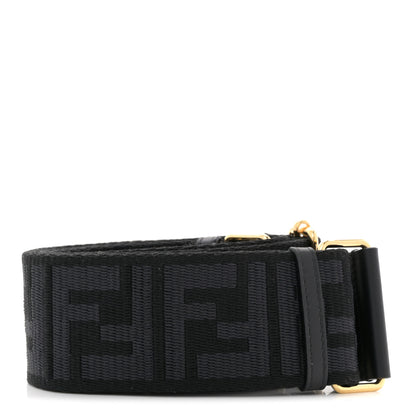 Fendi Ribbon Vitello Seta FF 1974 Adjustable Strap You Black 2 of 4